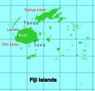 Map of Fiji Islands